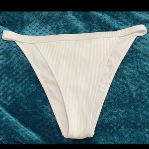 High waisted mini bikini ribbed Victoria’s Secret white swim bottom